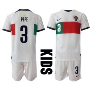 Portugal Pepe #3 Gostujuci Dres za Dječji SP 2022 Kratak Rukavima (+ kratke hlače)